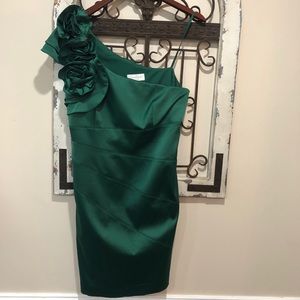 Jessica Simpson One-Shoulder Rosette Dress Size 14